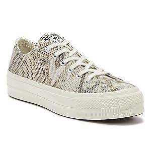 新品未使用【ALL STAR REAL OX】1R133 WHITE SNAKE Converse Women's Chuck Taylor All Star Lift Snake Skin